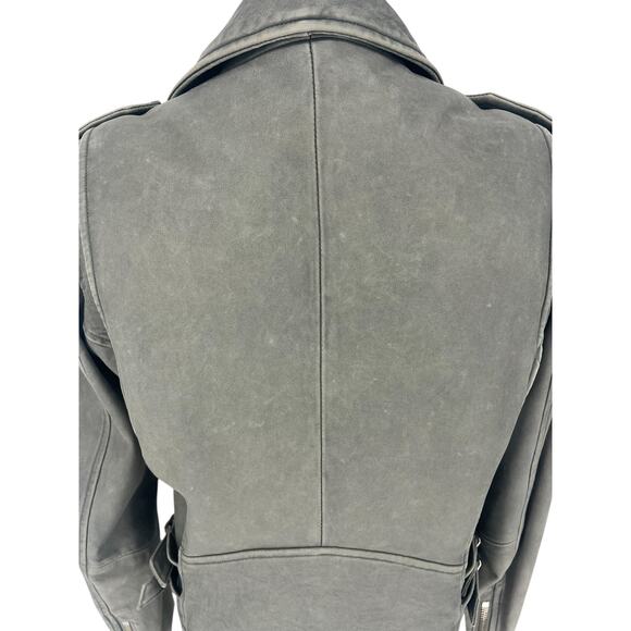 Iro Ashville Lamb Leather Moto Jacket in Gray - Picture 13 of 15